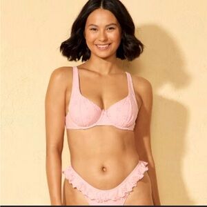 Target eyelet underwire bikini top and matching bottoms